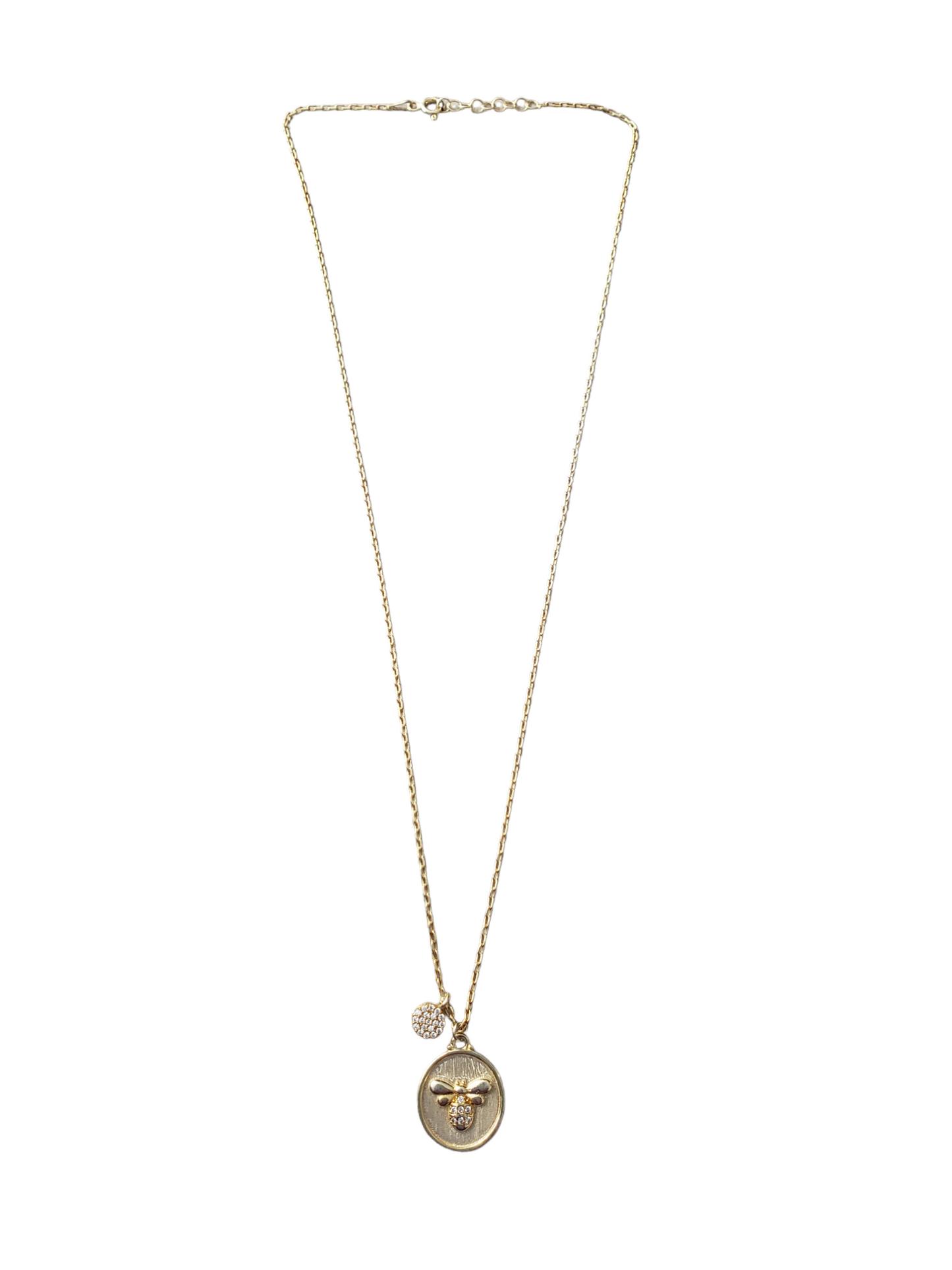 Gargantilla de abeja. Plata ley 925, con baño de oro 24k