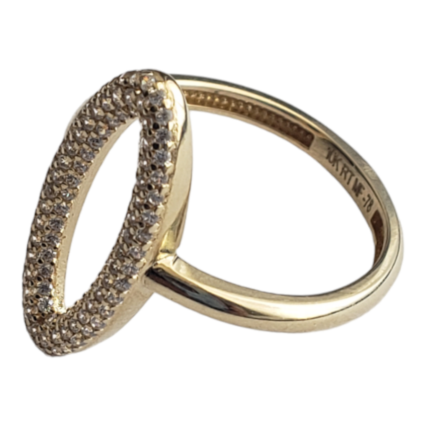 Anillo con zirconias. Oro 10k