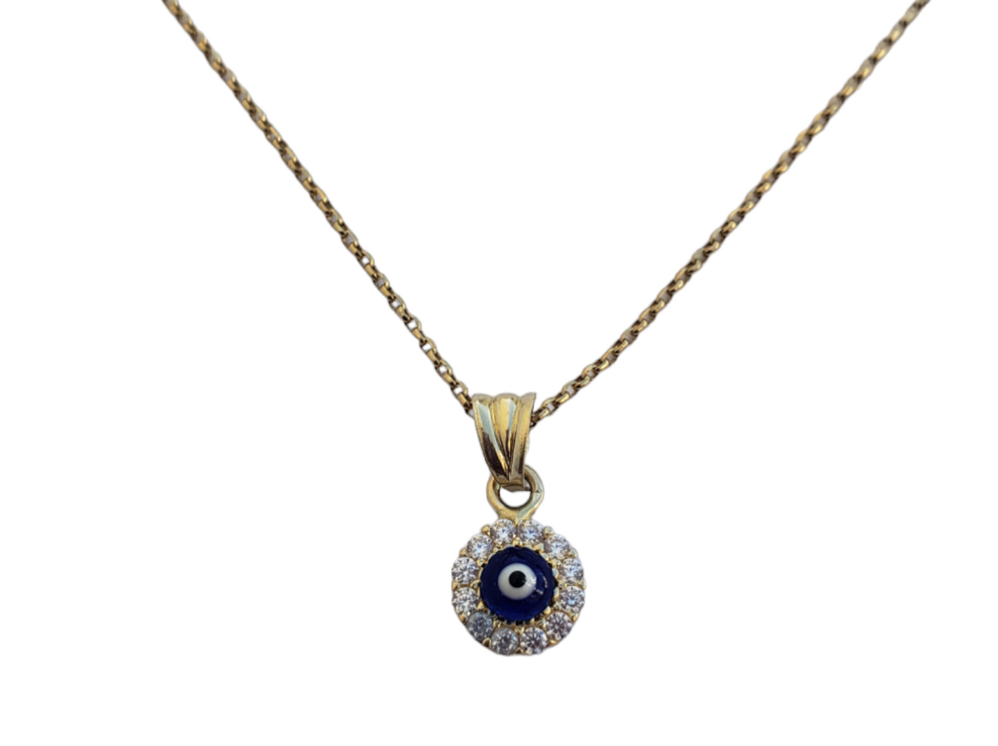 Gargantilla de ojo turco. Oro 10k