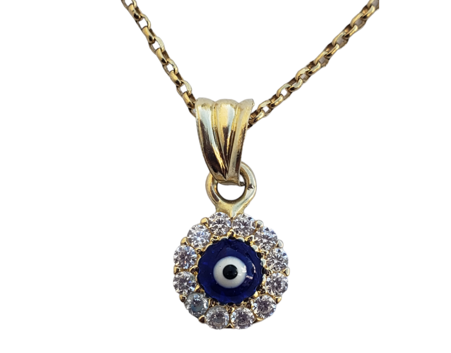 Gargantilla de ojo turco. Oro 10k