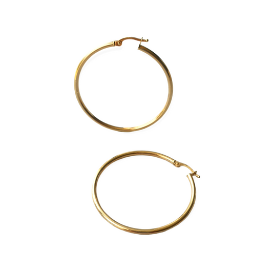 Arracada lisa-Oro 10K