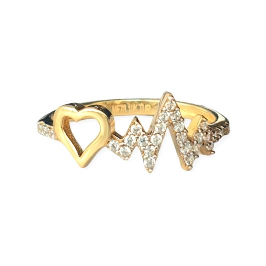 Anillo electrocardiograma-Oro 10K