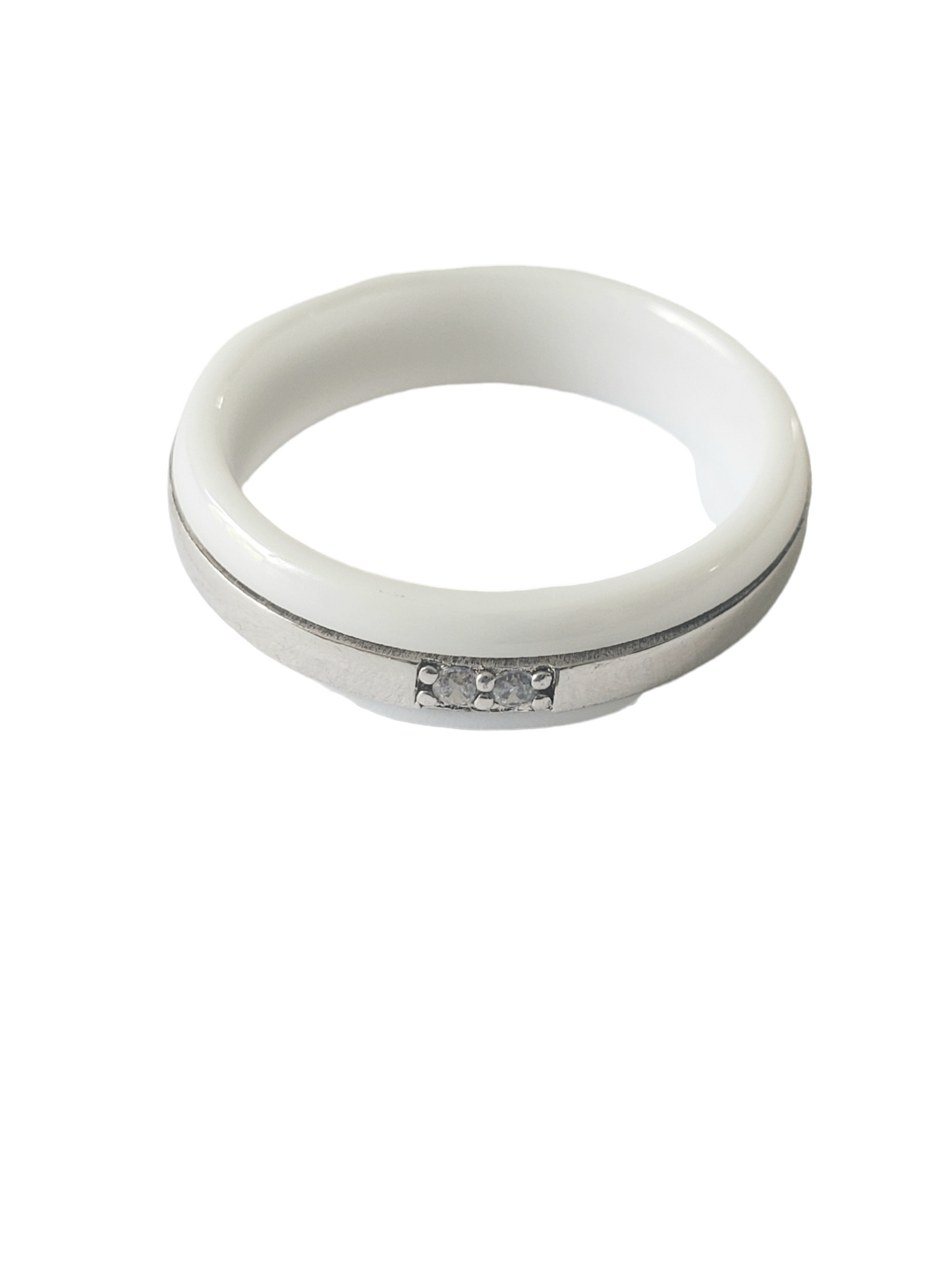 Anillo- plata ley 925-terminado en rodio. #7