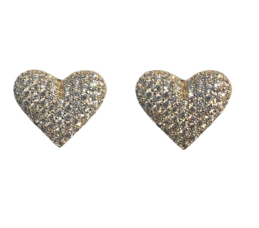 Arete de Corazón Oro 10k