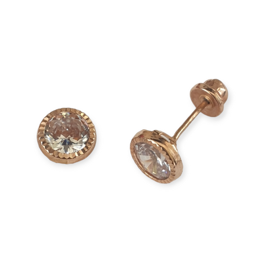 Broquel bise- Oro rosa 10K