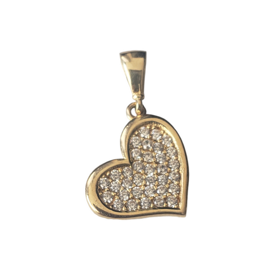 Dije de Corazón con Zirconias Oro 10k
