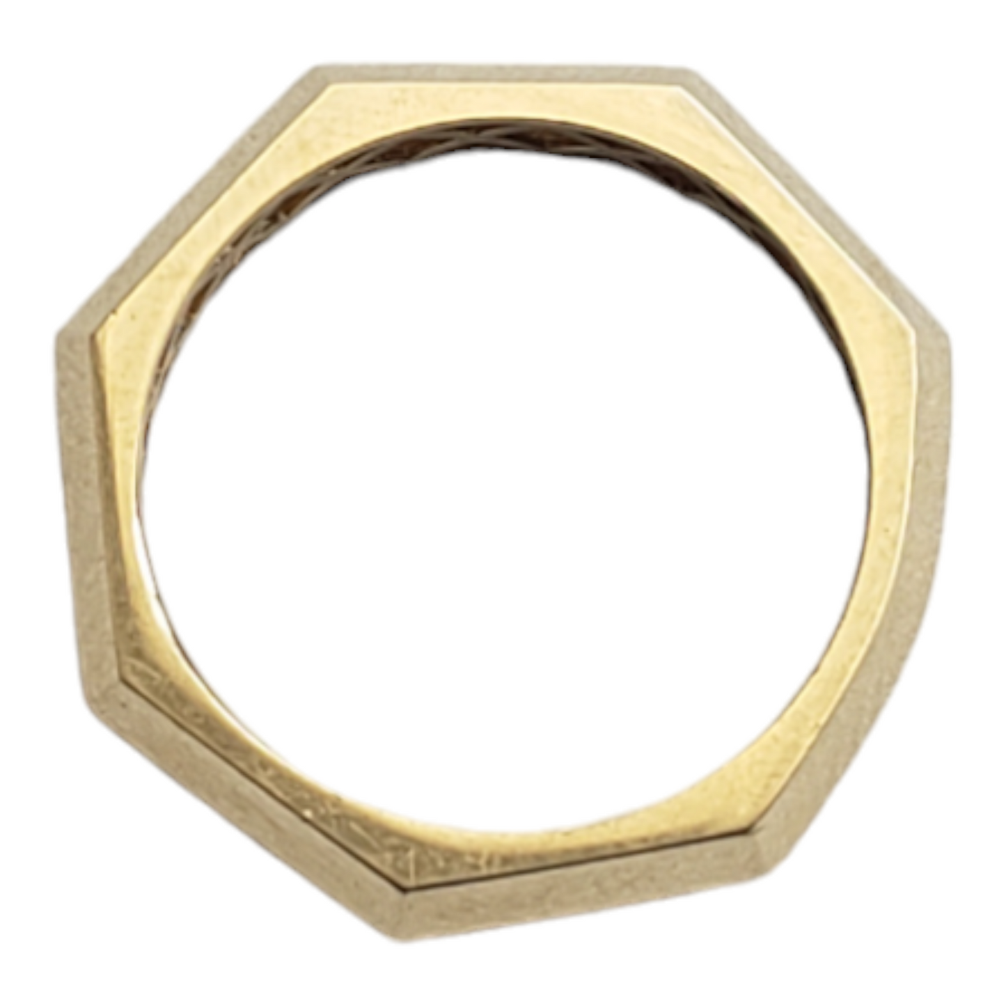 Anillo octagonal de oro 10k