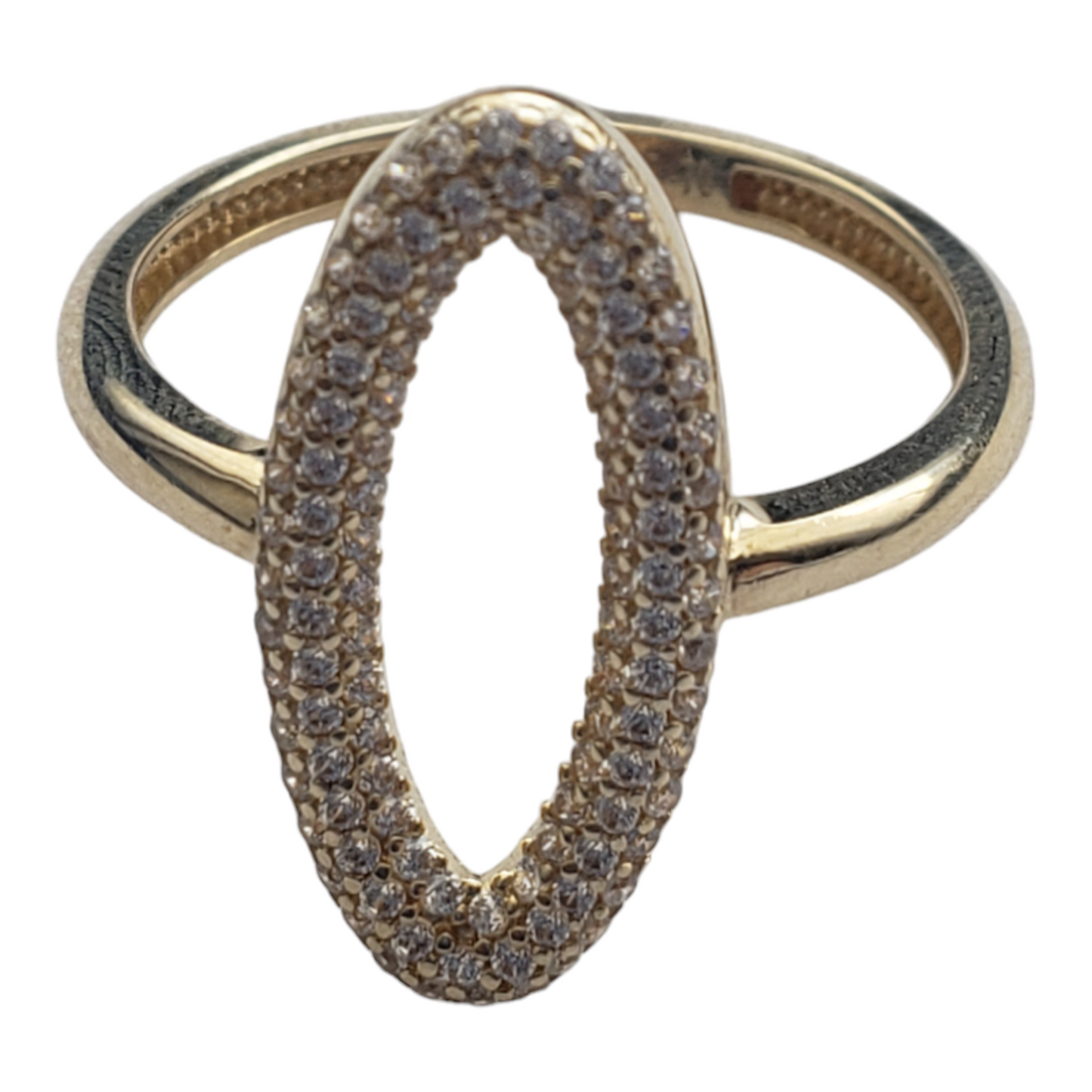 Anillo con zirconias. Oro 10k