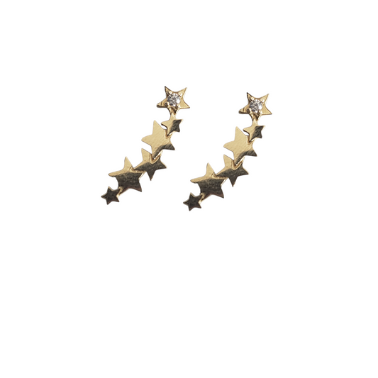 Broquel de estrellas oro 10k