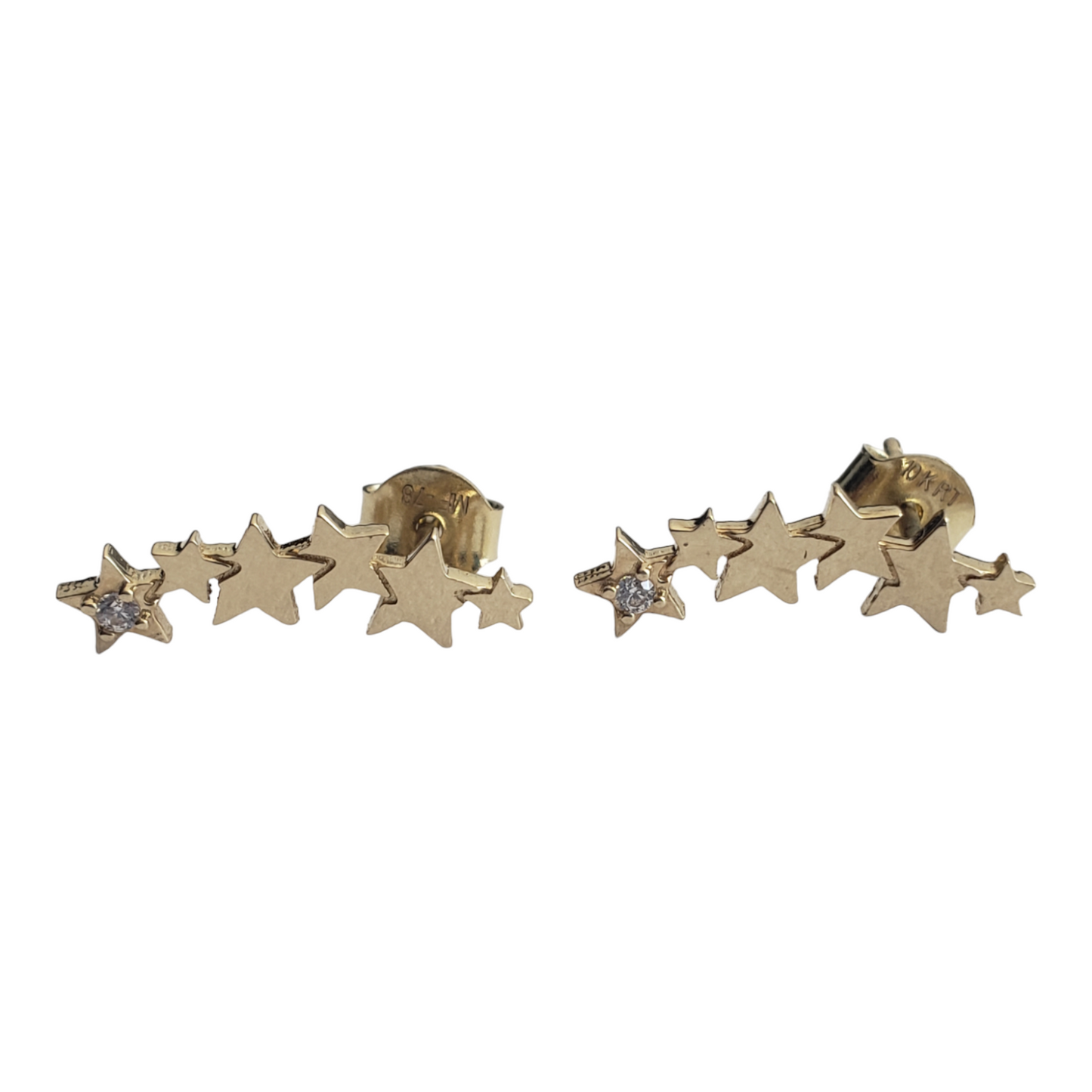 Broquel de estrellas oro 10k