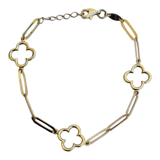 Pulsera de flores-Oro 10k