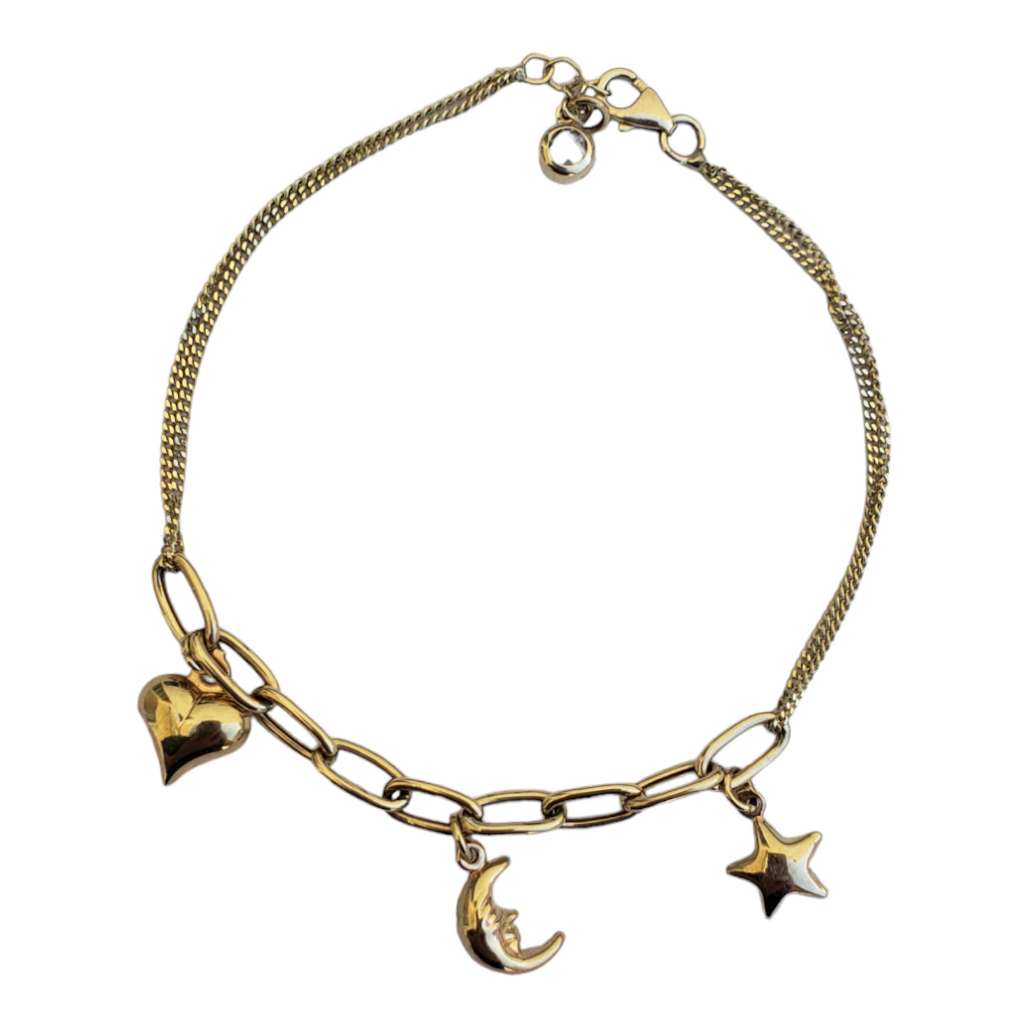Pulsera con dijes-Oro 10k