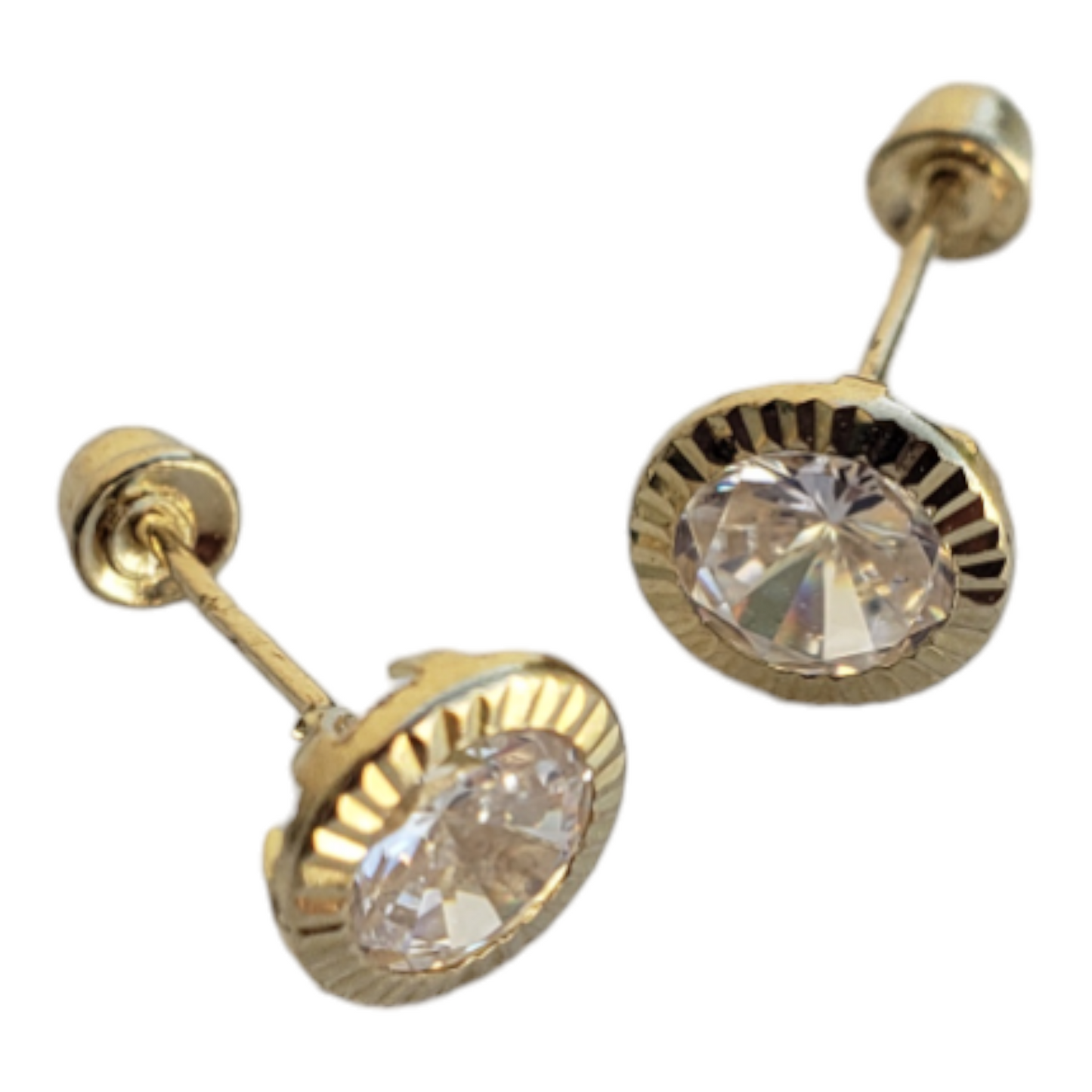 Broquel diamantado-Oro de 10k