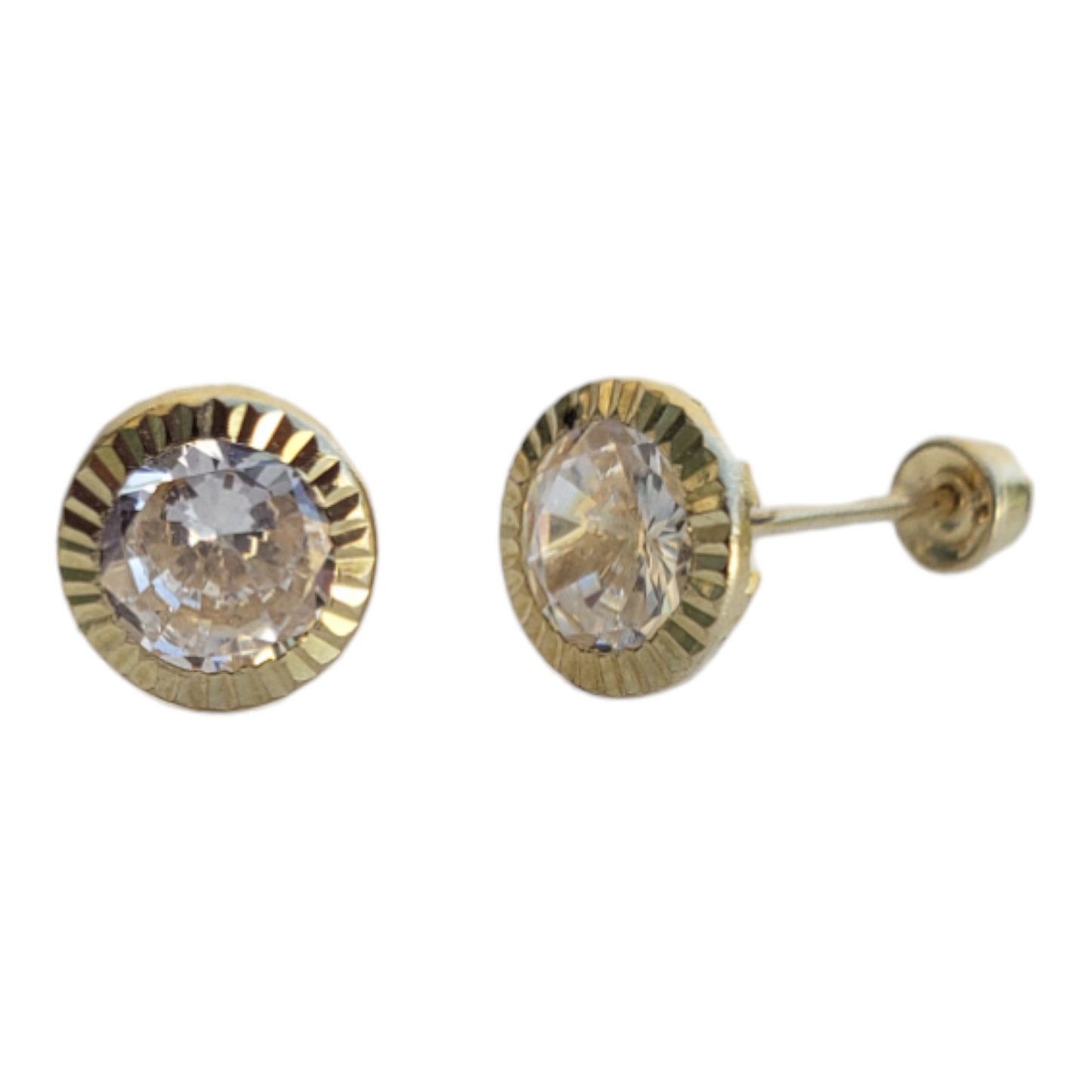 Broquel diamantado-Oro de 10k