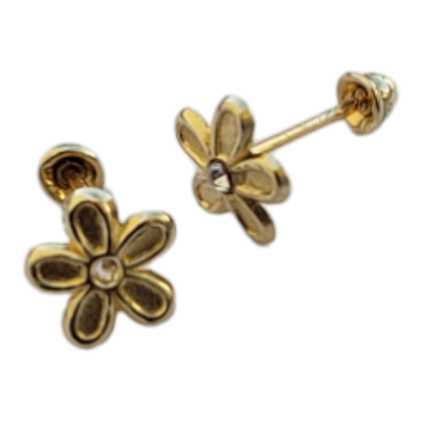 Broquel de flor-Oro de 10k
