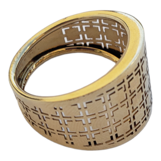 Anillo ancho- Oro de 10k